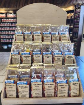 Thekendisplay Bonbon, Holz, 36 Stück, Sorten nach Wahl